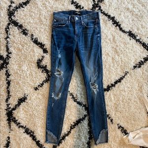 Express Distressed High waisted Ankle Legging